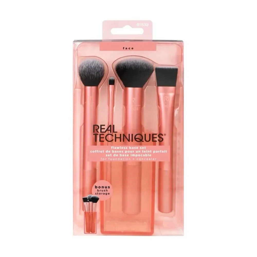 Real Techniques Flawless Base Makeup Brush Set, 5 Piece Set